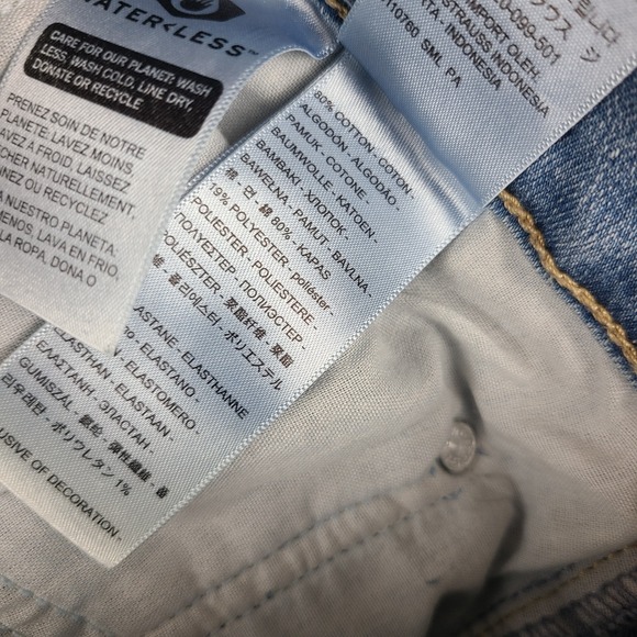 Levi's 726 Jeans Womens 33x30 Blue Flare Waterless Light Wash Denim * - Picture 11 of 16